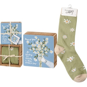 image:imagePrimitives by Kathy Thank You For Holding Me Steady On Those Wobbly Days Home Dcor Sign And Socks Set