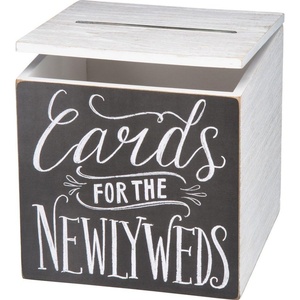 image:imagePrimitives by Kathy Wedding Card Box 8 x 8 x 8 Cards for Newlyweds