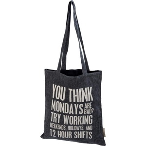 image:imagePrimitives by Kathy 108101 You Think Mondays Are Bad Tote Bag 155inch High