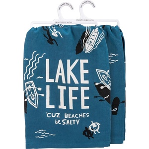 image:imagePrimitives by Kathy Lake Life Cuz Beaches Be Salty Decorative Kitchen Towel