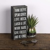 image:imagePrimitives by Kathy 17037 Classic Box Sign 4 x 9Inches Think Deeply