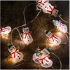 image:imagePrimitives by Kathy Miniature Battery Operated Wire Light Strand 5 Long Snowman