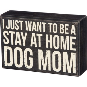 image:imagePrimitives by Kathy 35180 Classic Box Sign Dog Mom 6 x 4 inch
