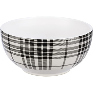 image:imagePrimitives by Kathy Black Plaid Stoneware Bowl