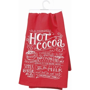 image:imagePrimitives by Kathy Christmas Chalk Art Kitchen Towel Hot Cocoa  2800 x 2800