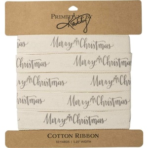 image:imagePrimitives by Kathy Holiday Cotton Ribbon 10Yards Merry Christmas