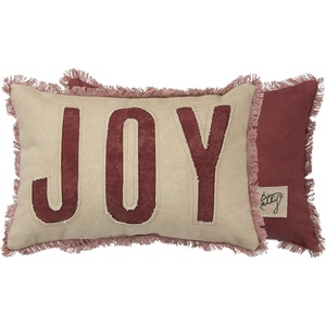 image:imagePrimitives by Kathy Holiday Joy Cotton Throw Pillow