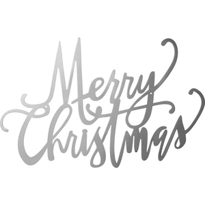 image:imagePrimitives by Kathy Metal WordMerry Christmas 145x9 inches Silver