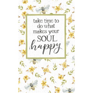 image:imagePrimitives by Kathy Take Time To Do What Makes Your Soul Happy Bee Themed Double Sided Notebook