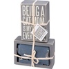 image:imagePrimitives by Kathy Home Dcor Sign and Sock Gift Set Blue