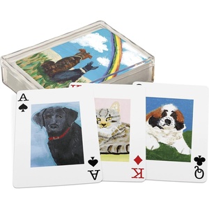 image:imagePrimitives By Kathy Collectible Playing Cards 54 Card Deck 250 x 350inch Packaged in a Protective Acrylic case Varied pet Designs from Artists at the Friendship Heart Gallery in Lancaster PA