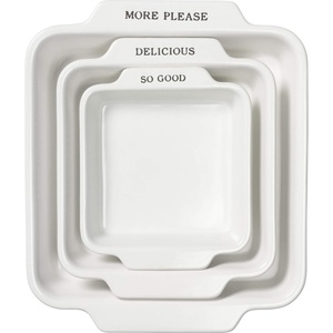 image:imagePrimitives By Kathy Square Stoneware Baker Set  More Please