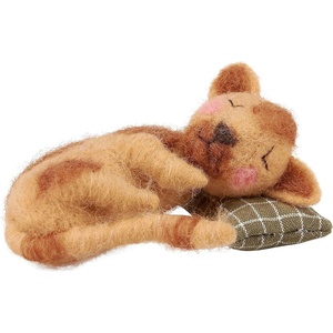 image:imagePrimitives by Kathy Collectible Critter  Sleeping Cat Coordinate with Our Other Collectible Critters for a Delightful Display