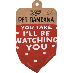 image:imagePrimitives by Kathy Every Bite You Take Ill Be Watching You Motivated By Food Small Pet Bandana