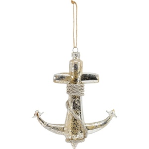 image:imagePrimitives by Kathy Glass Anchor Ornament 60inch Height Nautical Design with Rope Accent amp Distressed Details Vintage Old World Style for Christmas amp Coastal Beach Holiday Tree or Window Display