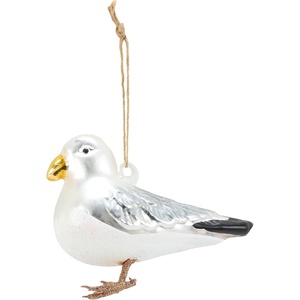 image:imagePrimitives by Kathy Glass Seagull Ornament 475inch Length Handpainted with Glitter Accents  Vintage Old World Style for Christmas and Coastal Beach Holiday Tree or Window Display