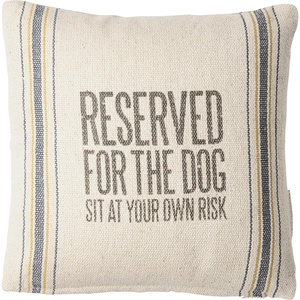 image:imagePrimitives by Kathy Home Dcor Reserved for The Dog Sit At Your Own Risk Pillow