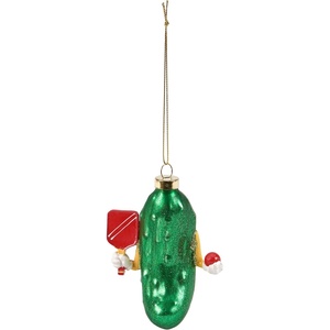 image:imagePrimitives by Kathy Pickleball Glass Ornament Christmas Ornament Holiday Dcor Hanging Tree Decorations Festive Old World Vintage Style Themed Gift