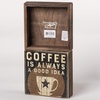 image:imagePrimitives by Kathy 32970 Rustic Box Sign 6 x 6Inches Coffee Is a Good Idea