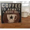 image:imagePrimitives by Kathy 32970 Rustic Box Sign 6 x 6Inches Coffee Is a Good Idea