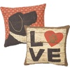 image:imagePrimitives by Kathy DoubleSided Throw Pillow 16 x 16Inches Love and A DogLove