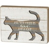 image:imagePrimitives by Kathy Hand Lettered Slat Wood Box Sign 10 x 75Inches All You Need is Love and A Cat