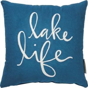 image:imagePrimitives By Kathy HandLettered Throw Pillow Lake Life