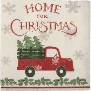 image:imagePrimitives By Kathy Merry Christmas Disposable Napkins Truck amp Tree Pack of 20 Small