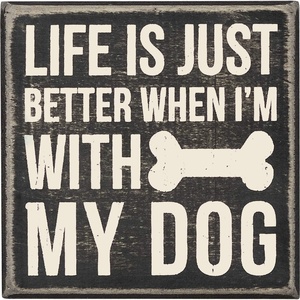 image:imagePrimitives by Kathy 21117 Classic Box Sign 4 Square with My Dog