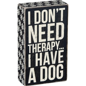 image:imagePrimitives by Kathy 22221 PawPrint Trimmed Box Sign 4 x 7Inches I Have a Dog