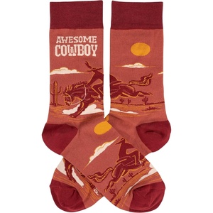 image:imagePrimitives by Kathy Awesome Cowboy Novelty Socks One Size Unisex LOL Collection