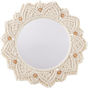 image:imagePrimitives by Kathy Beaded Macrame Decorative Mirror