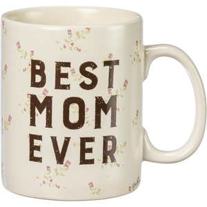 image:imagePrimitives by Kathy Best Mom Ever Coffee Mug  18 oz Large Stoneware Cup DoubleSided Floral Design  Perfect Gifting Idea for Mothers Day or Birthday Home Decor