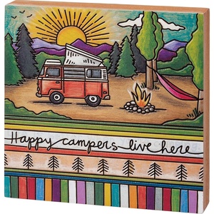 image:imagePrimitives by Kathy Block Campers Live Here Home Dcor Sign Multicolor