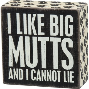 image:imagePrimitives by Kathy Box SignBig Mutts 4 Square Black White