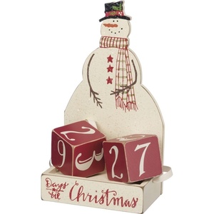 image:imagePrimitives by Kathy Christmas Countdown Wood Blocks Set Snowman 3 Piece