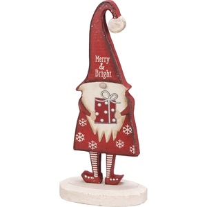 image:imagePrimitives by Kathy Christmas Gnome Stand Up 8inch Height Red and White
