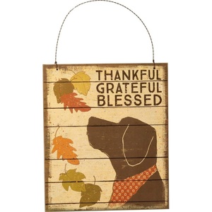 image:imagePrimitives by Kathy Dcor Hanging DecorBlessed Dog 85x10 inches Multicolor