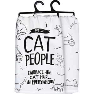 image:imagePrimitives by Kathy Decorative Kitchen Towel  Embrace The Cat Hair
