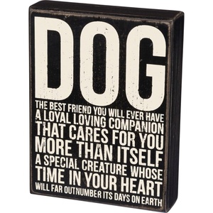 image:imagePrimitives by Kathy Dog The Best Friend You Will Ever Have Home Dcor SignBlack White