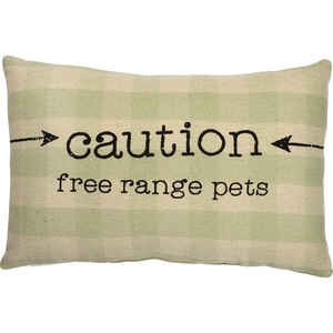 image:imagePrimitives by Kathy DoubleSided Throw Pillow 16 x 16Inches Love and A DogCaution Free Range Pets