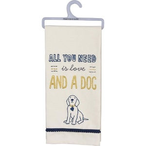 image:imagePrimitives by Kathy Embroidered Dish Towel 18 x 26Inches Love and A DogLove and a Dog