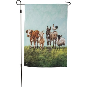 image:imagePrimitives by Kathy Farm Animal Family Garden Flag DoubleSided 12 by 18 Inches Farmhouse Yard Decoration Outdoor Garden Dcor