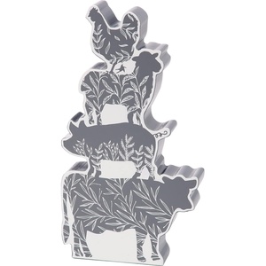 image:imagePrimitives by Kathy Floral Farm Animals Decorative Sitter Gray
