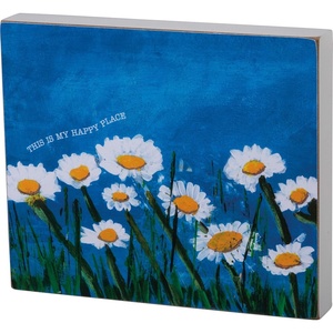 image:imagePrimitives by Kathy Friendship Heart Gallery Block Word Sign 7 x 6 This is My Happy Place