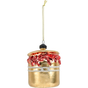 image:imagePrimitives by Kathy Glass Lobster Boil Ornament 375inch Round Handpainted with Glitter Accents  Vintage Old World Style for Christmas and Coastal Holiday Tree or Window Display