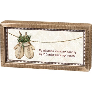 image:imagePrimitives by Kathy Inset Box Sign  My Friends Warm My Heart