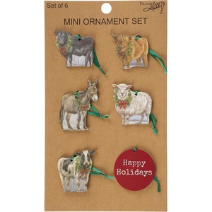 image:imagePrimitives by Kathy Mini Ornament Set  Christmas Animals