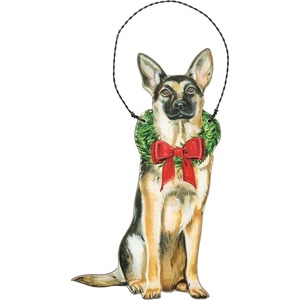 image:imagePrimitives by Kathy Ornament  Christmas German Shepherd