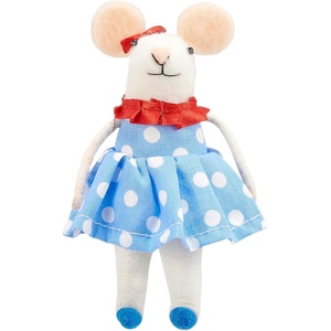 image:imagePrimitives by Kathy Patriotic Mouse Collectible Felt Critter 625Inch Handmade Fourth of July Mouse with American Flag Colored Outfit amp Bow  Whimsical Independence Day Tiered Tray amp Shelf Decor
